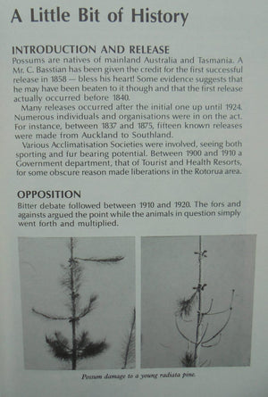 Possum Hunting in New Zealand: A practical guide to hunting methods, preparation, and sale of skins by Marshall, Graeme. evised edition 1988