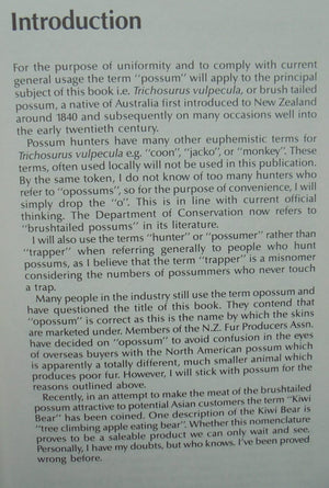 Possum Hunting in New Zealand: A practical guide to hunting methods, preparation, and sale of skins by Marshall, Graeme. evised edition 1988