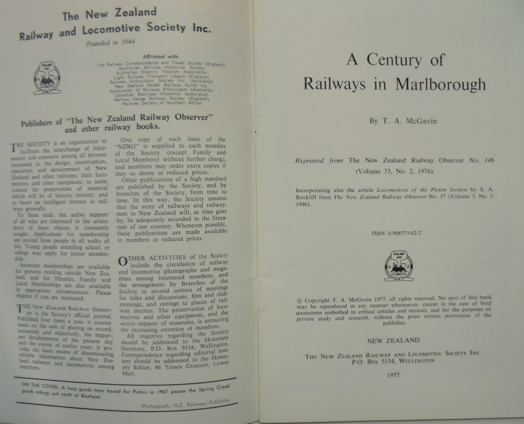 New Zealand's First Railway. A Century Of Railways In Marlborough. 2 books