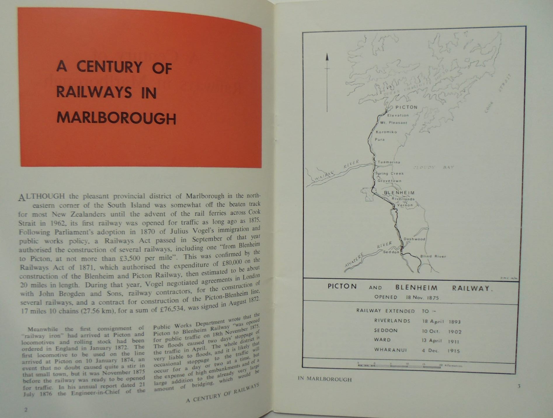 New Zealand's First Railway. A Century Of Railways In Marlborough. 2 books