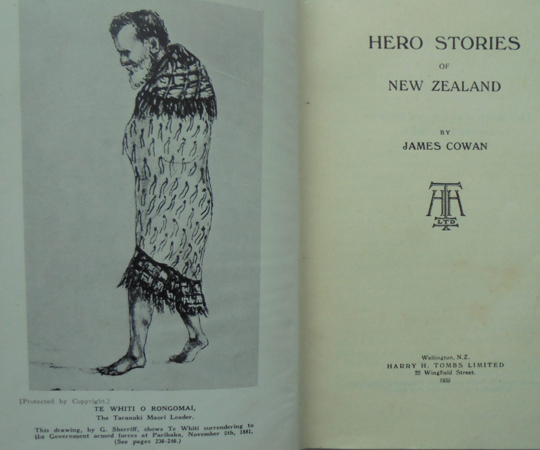 Hero Stories of New Zealand. 1935 First Edition SCARCE by James Cowan.