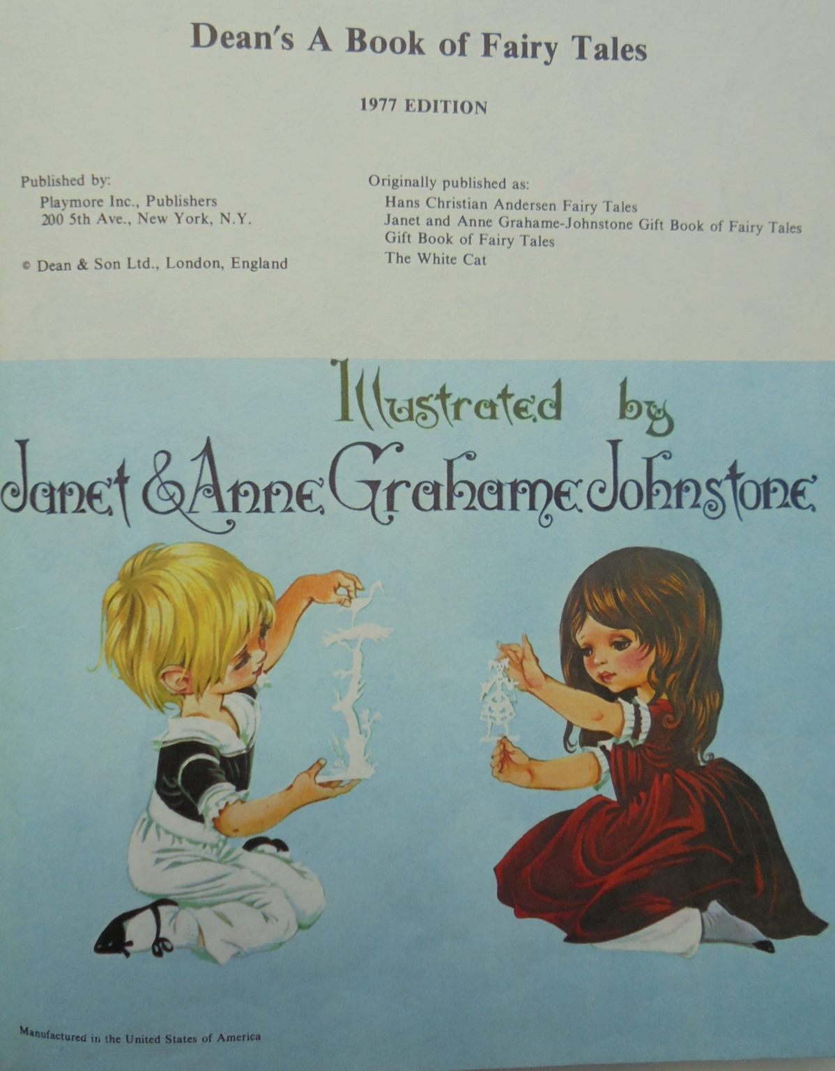 (Dean's) A Book of Fairy Tales by Janet & Anne Grahame-Johnstone.