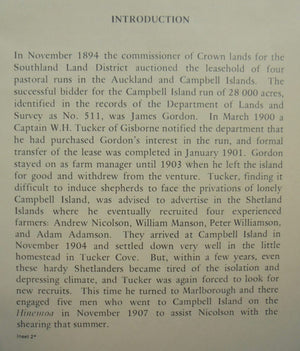 Marlborough Whalers At Campbell Island 1909-196: A Narrative Based on the Recollections of J. Timms by I S Kerr, N Judd (editors).