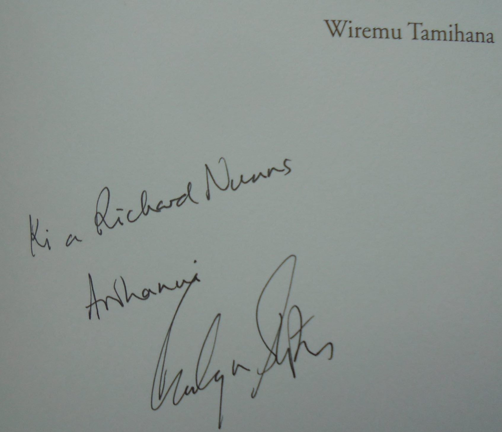 Wiremu Tamihana Rangatira. SIGNED by Evelyn Stokes.