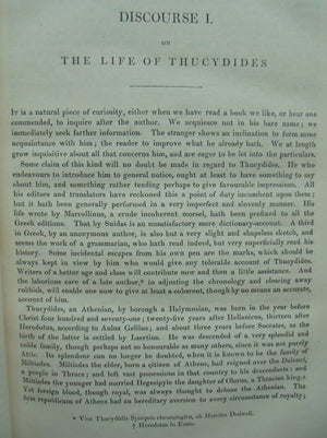 The History of the Peloponnesian War : translated from the Greek of Thucydides. By William Smith, A.M.