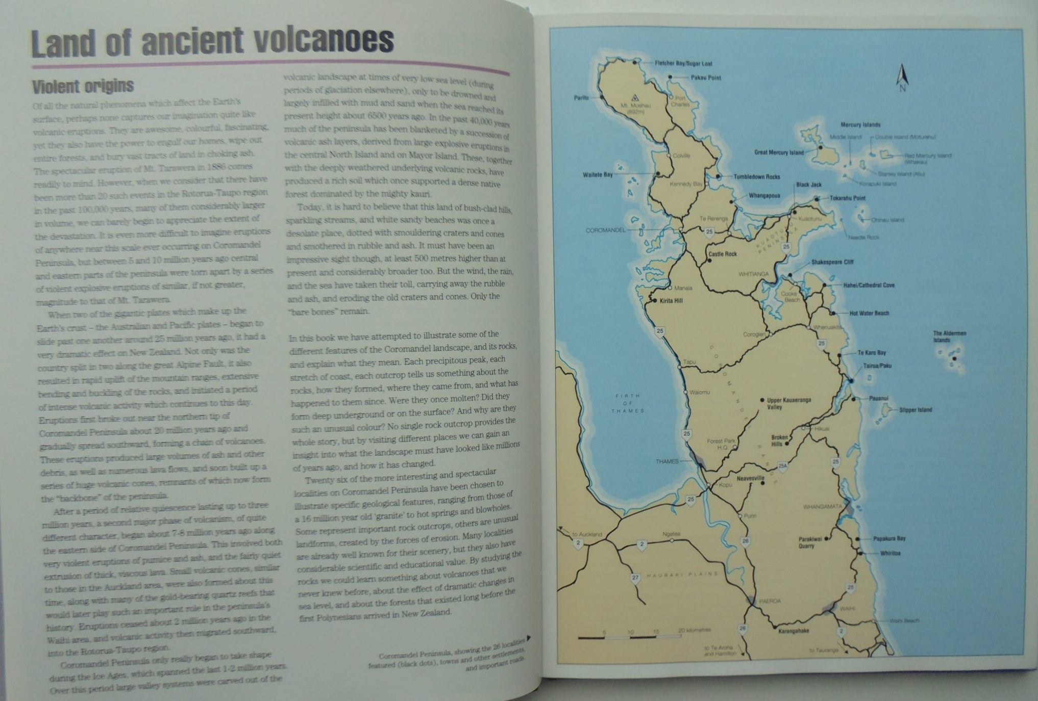 Vanishing Volcanoes. Guide Landforms & Rock Formations Coromandel. SIGNED