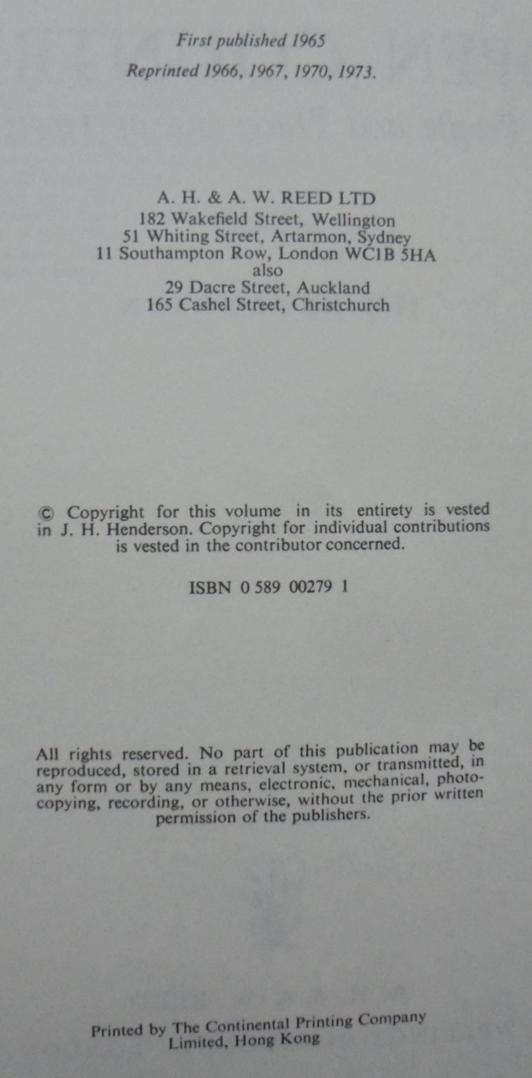 Four New Zealand books. Tavern in the Town. By James McNeish. The Battle for the Rugby Crown. By Terry McLean.  Open Country by Jim Henderson.  Dunnies, Dykes and Longdrops by Douglass Baglin And Yvonne Austin