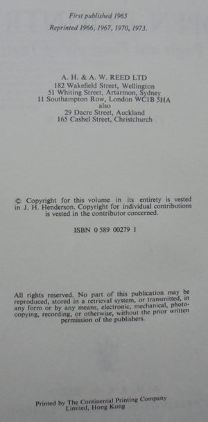 Four New Zealand books. Tavern in the Town. By James McNeish. The Battle for the Rugby Crown. By Terry McLean.  Open Country by Jim Henderson.  Dunnies, Dykes and Longdrops by Douglass Baglin And Yvonne Austin