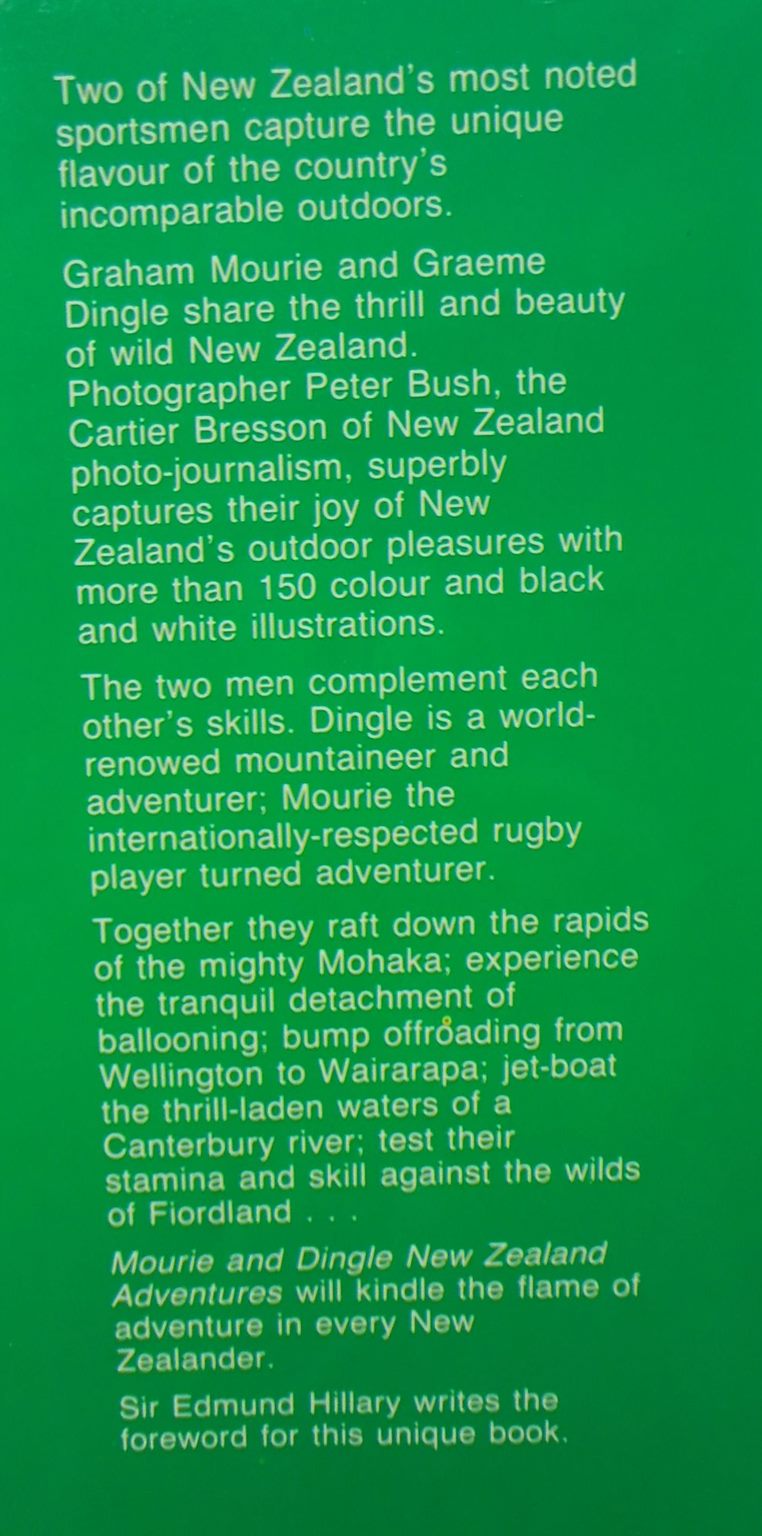 Graham Mourie & Graeme Dingle New Zealand Adventures. DOUBLE SIGNED.