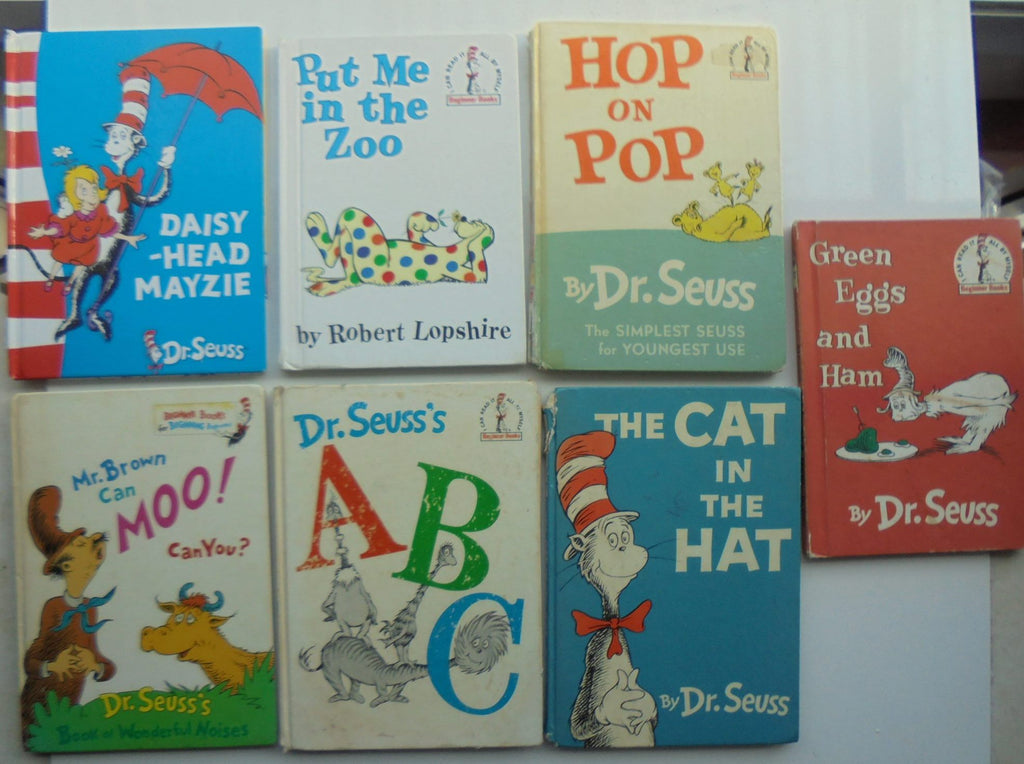 Vintage 1960s/1970s hardback Dr Seuss books.