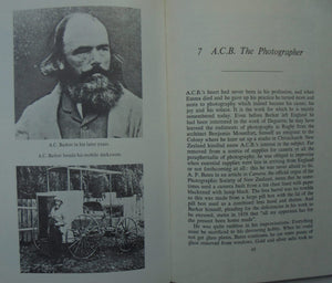 Dr. A. C. Barker 1819-1873: Photographer Farmer Physician. By C. C. Burdon. Hardback 1st edition