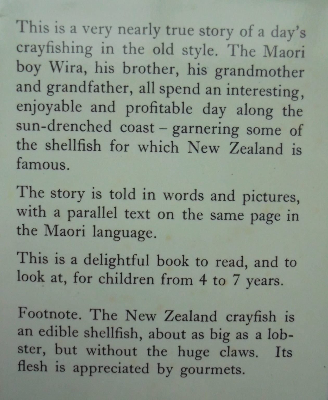 Crayfishing With Grandmother. By Bagnall, Jill & Potae, Hapi. Also in Maori