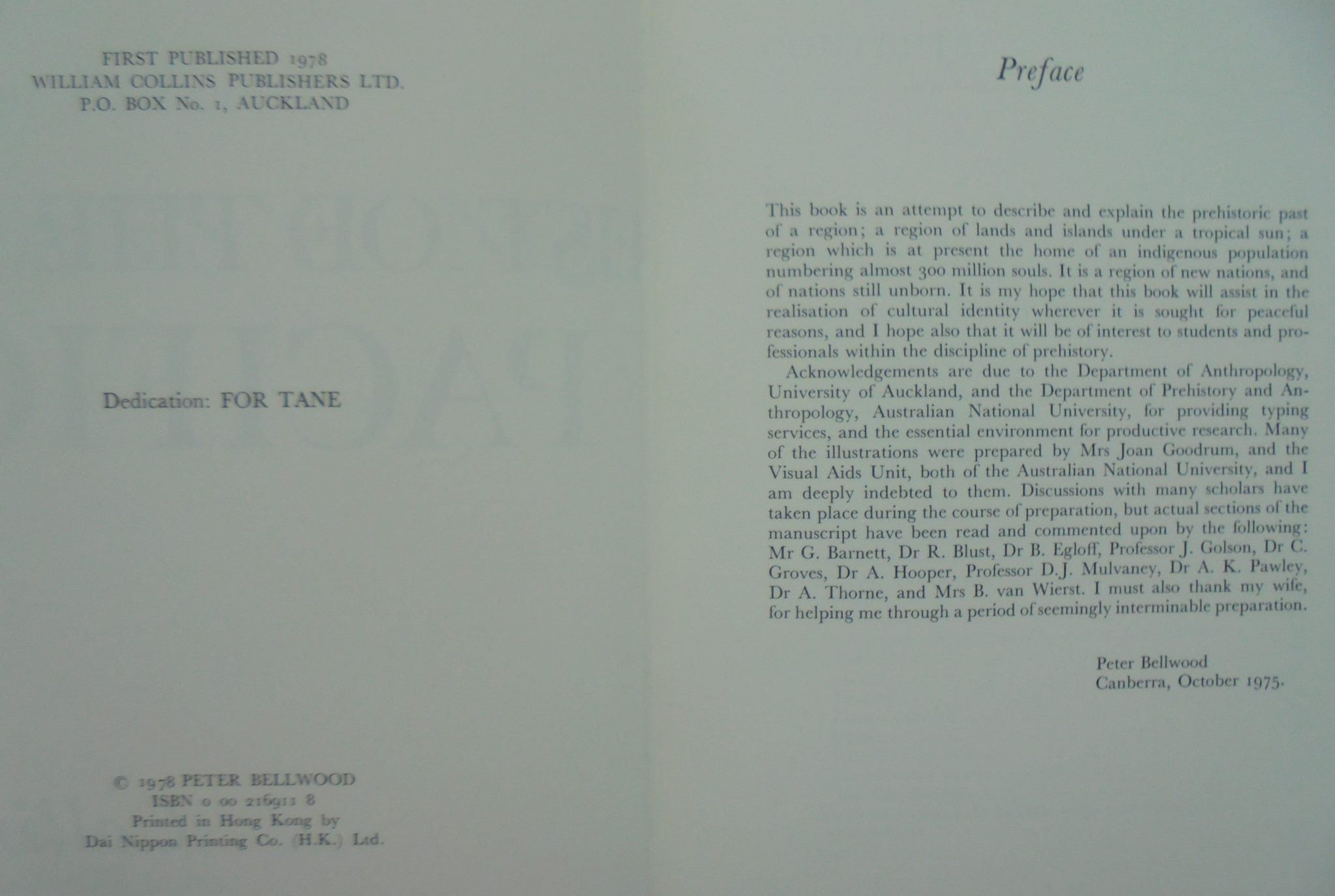 Man's conquest of the Pacific: The prehistory of Southeast Asia and Oceania. By By Peter S Bellwood