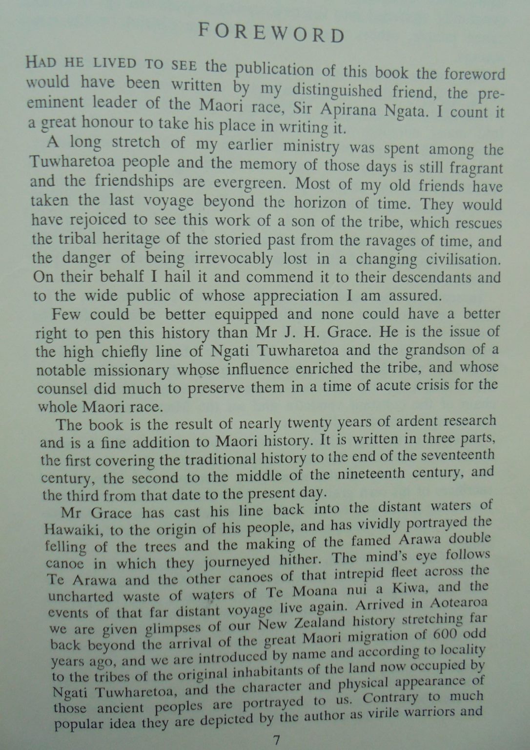 Tuwharetoa. A History of the Maori People of the Taupo District By John Te Grace. SIGNED BY AUTHOR. VERY SCARCE FIRST EDITION.