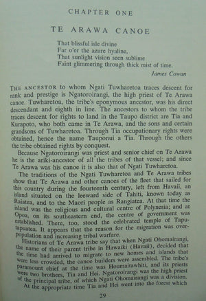 Tuwharetoa. A History of the Maori People of the Taupo District By John Te Grace. SIGNED BY AUTHOR. VERY SCARCE FIRST EDITION.