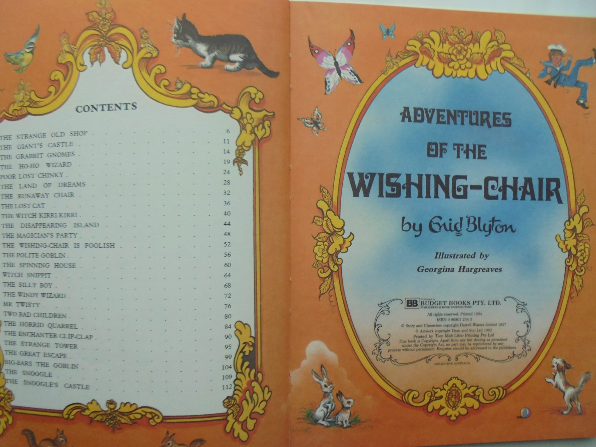 Adventures of the Wishing Chair by Enid Blyton. De-luxe edition. By Enid Blyton. Illustrated by Georgina Hargreaves.