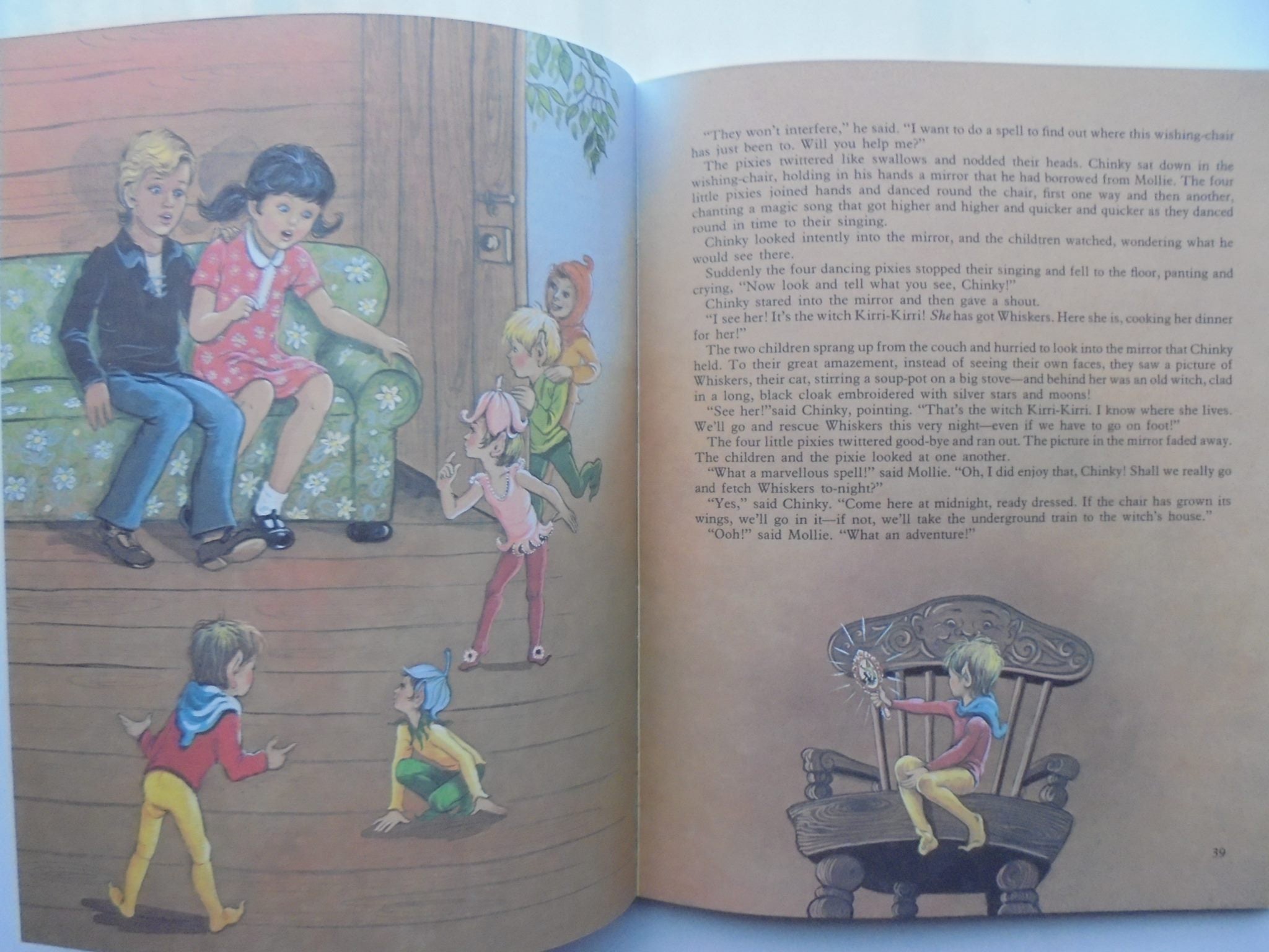 Adventures of the Wishing Chair by Enid Blyton. De-luxe edition. By Enid Blyton. Illustrated by Georgina Hargreaves.