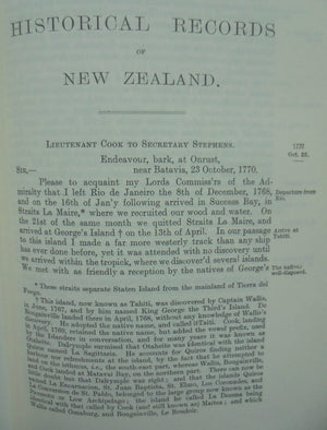 Historical Records of New Zealand. 2 Volume Set by Robert McNab.