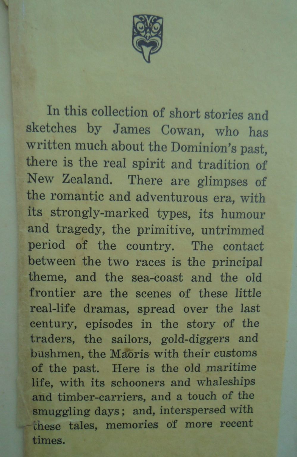 Tales of the Maori Coast. First Edition. 1930. By James Cowan