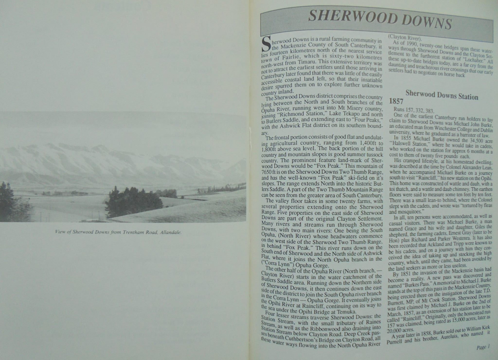 Sherwood Downs and Beyond. Limited Edition. By Connie Rayne. By VERY SCARCE.