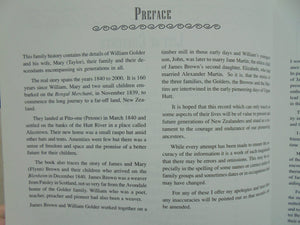 The Golders of Upper Hutt and Hukanui, 1840-2000, and associated families, the Browns, Martins, McCools and Somers by Patricia Golder. SIGNED BY AUTHOR, VERY SCARCE.