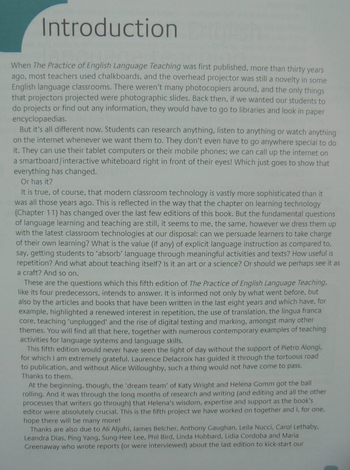 The Practice of English Language Teaching Longman Handbooks for Language Teaching. with DVD By Jeremy Harmer