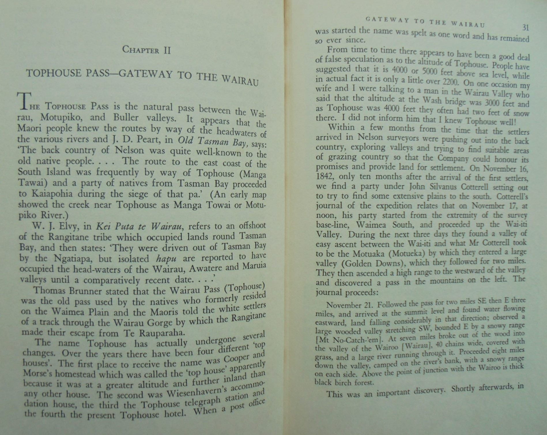 Footprints - The Story of the Settlement and Development of the Nelson Back Country Districts. SIGNED FIRST EDITION.