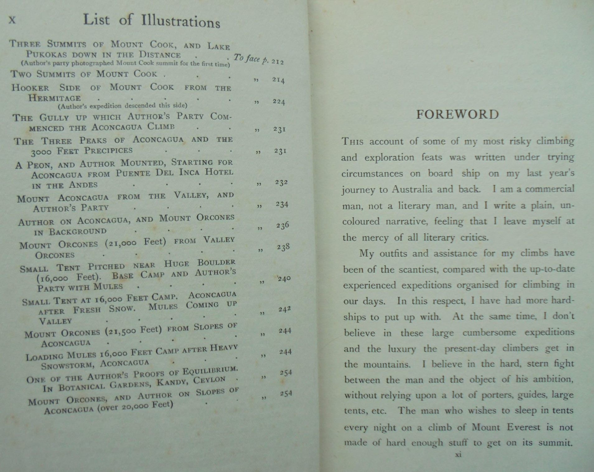 My Climbing Adventures in Four Continents. 1911 First Edition