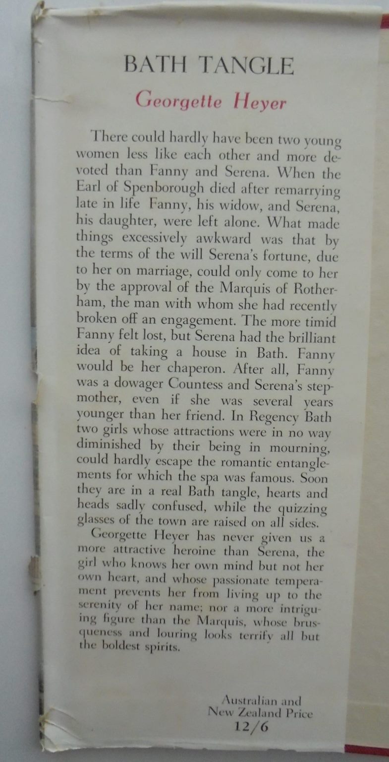 Bath Tangle. First Edition 1955. By Georgette Heyer