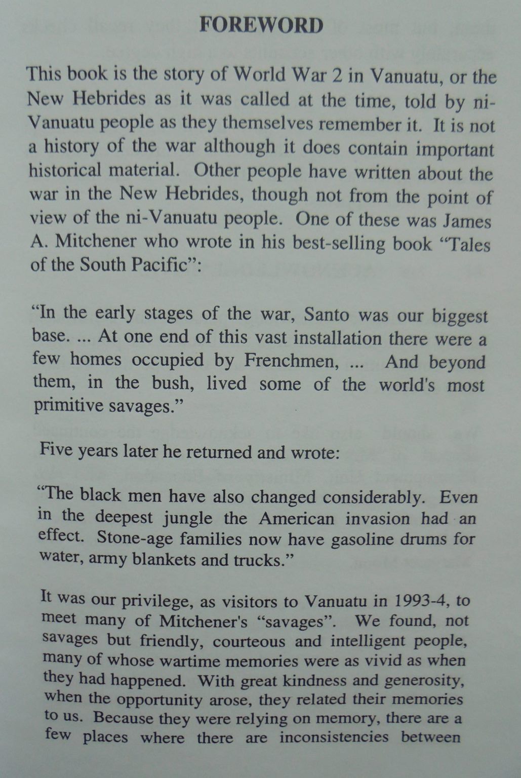 Ni-Vanuatu Memories of World War 2. SIGNED by Margaret And Bruce Moon