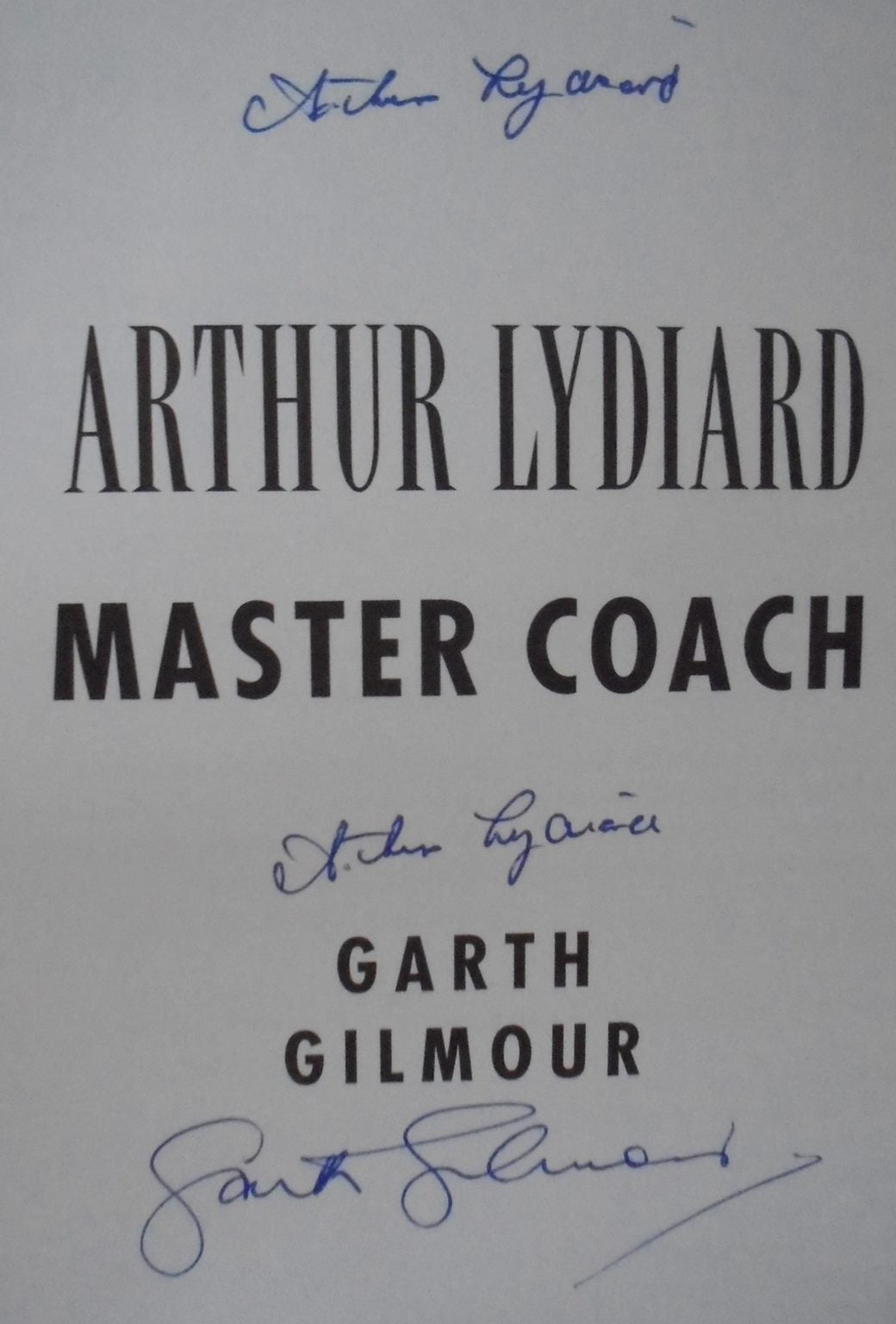 Arthur Lydiard: Master Coach by Garth Gilmour - SIGNED by Lydiard & author Garth Gilmour