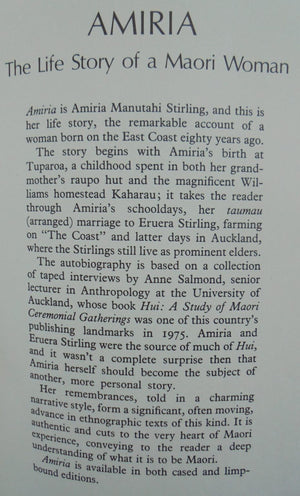 Amiria: The life story of a Maori woman by Stirling, Amiria Manutahi