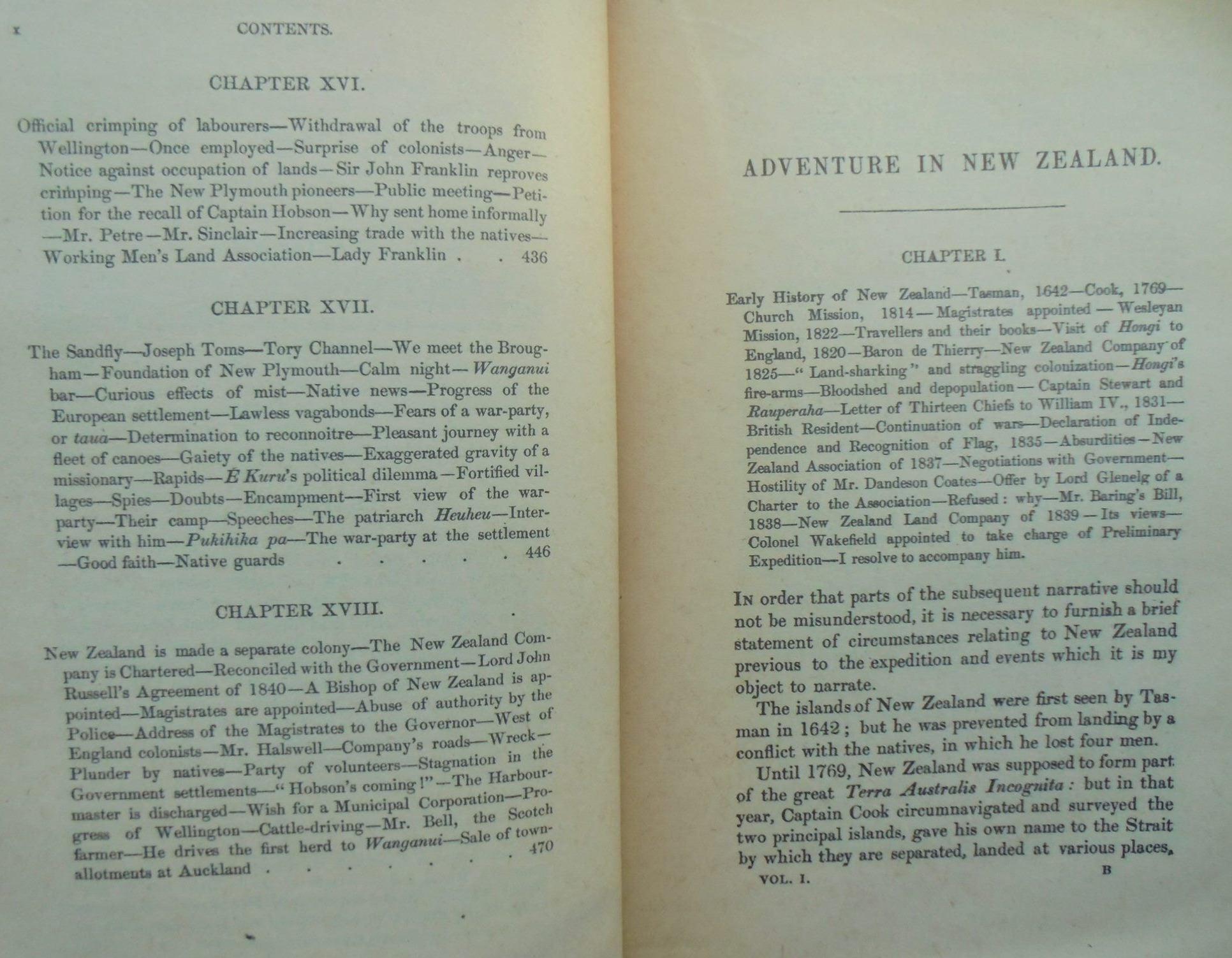 Adventure in New Zealand. from 1839 to 1844. Vol. 1 and 2 by E.J. Wakefield.