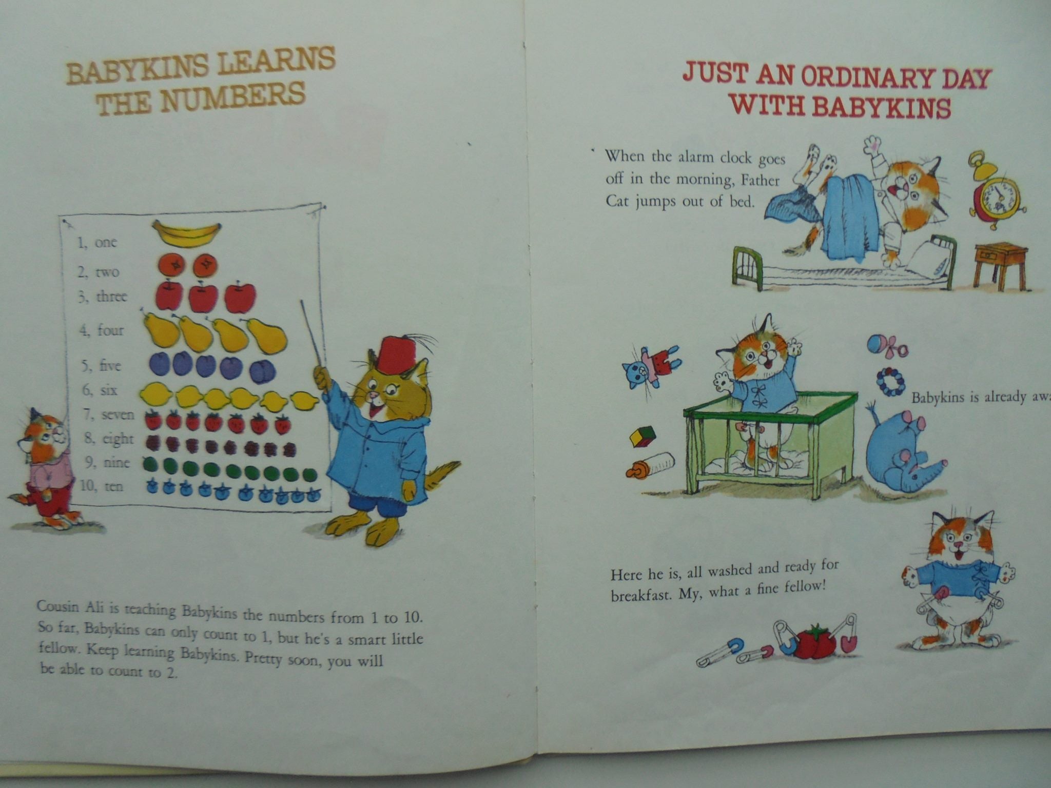 Richard Scarry books. (Eight)