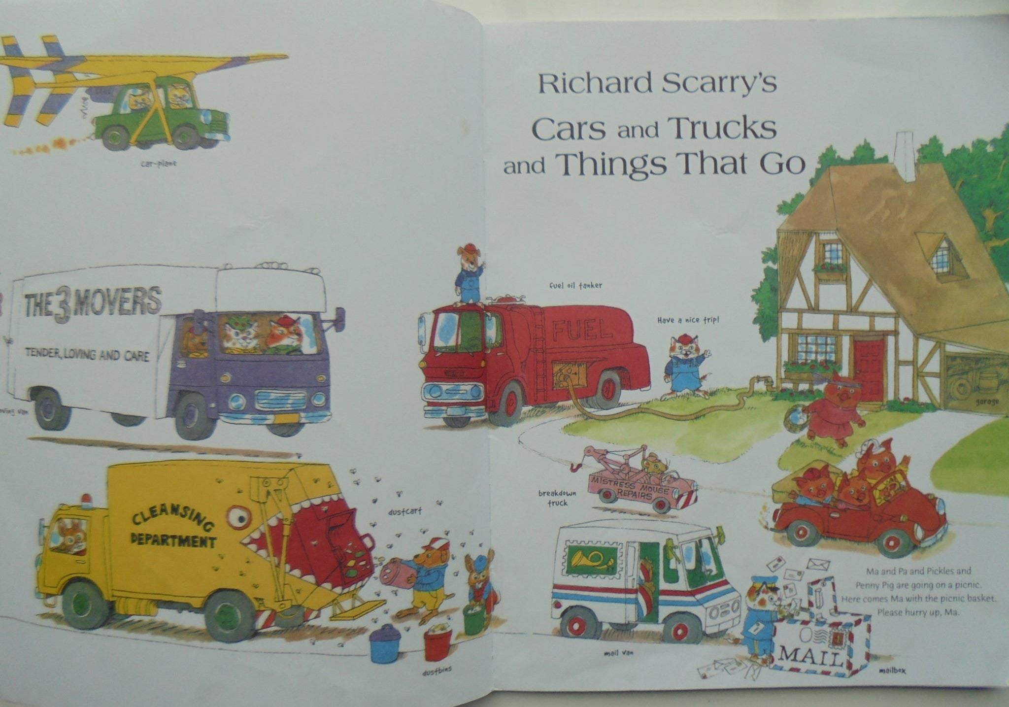 Richard Scarry books. (Eight)