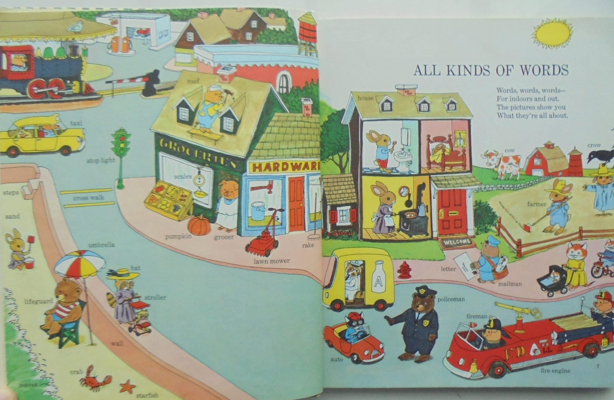 Vintage Richard Scarry 1970's. Nine books