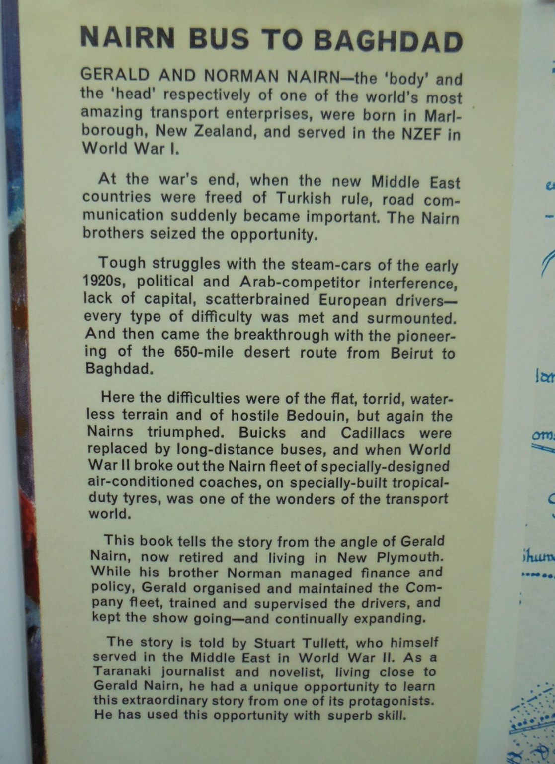 Nairn Bus to Baghdad : The Story of Gerald Nairn by J.S. Tullett.