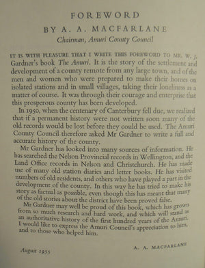 The Amuri, A County History. By W.J. Gardner