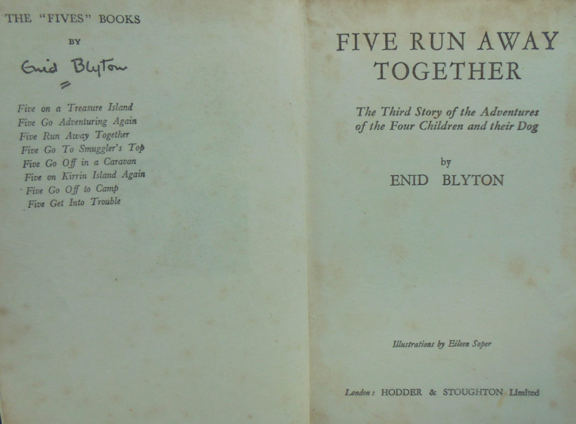 Enid Blyton Famous Five & mystery books. Three 1950s/60s hardbacks