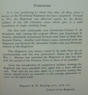 A History of the Northland Regiment and Its Forbears. 'Pour Devoir'