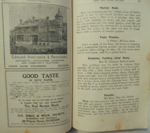 Two Vintage Cookery Books.