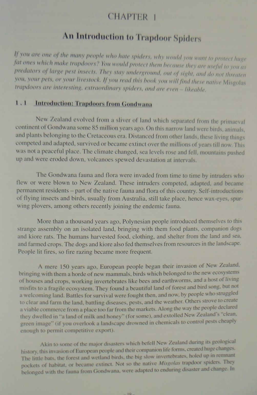 The Minefield Spiders: Using New Zealand giant trapdoor spiders for pest control in grasslands By Lindsay L. Irish