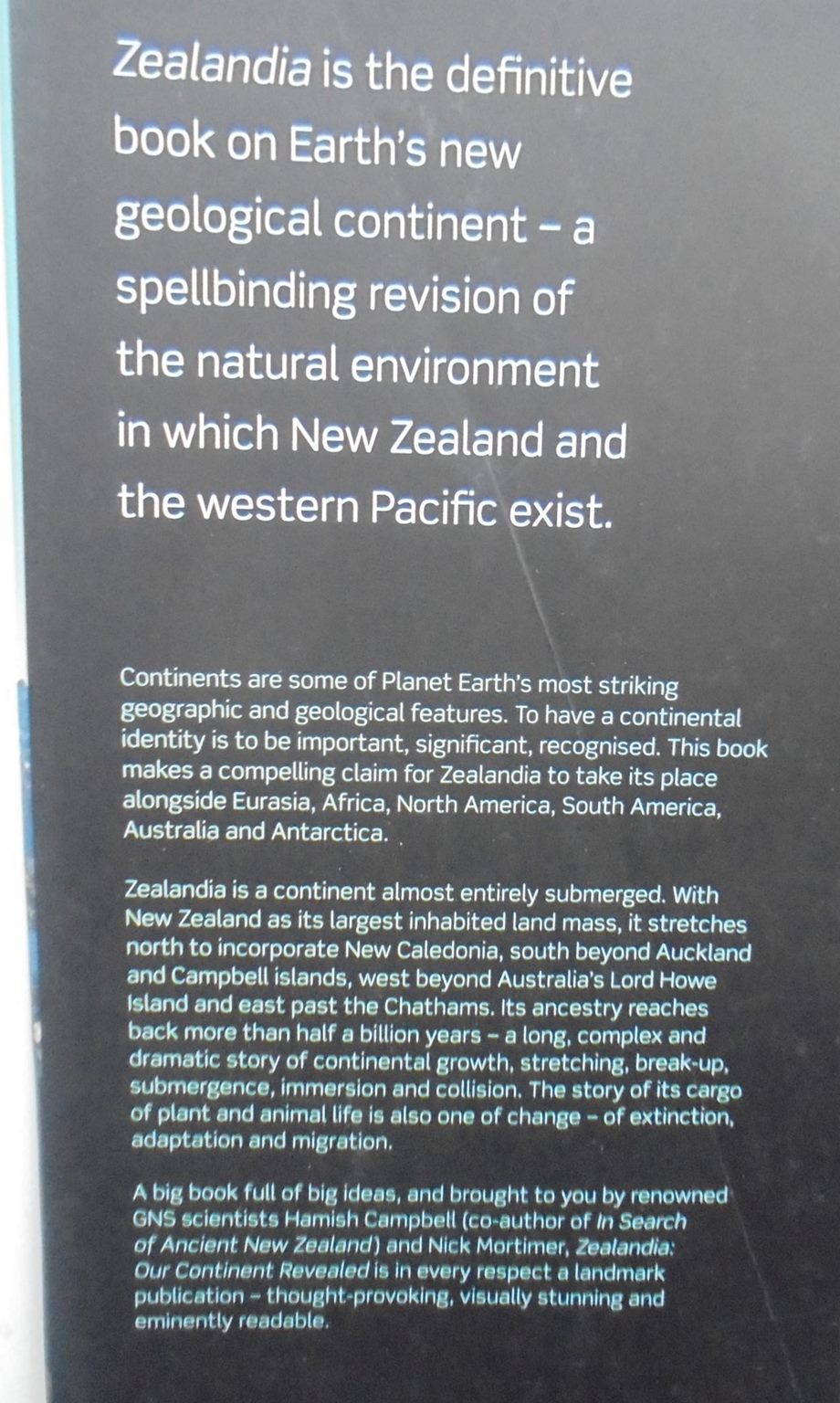 Zealandia Our Continent Revealed By Nick Mortimer, Hamish Campbell.