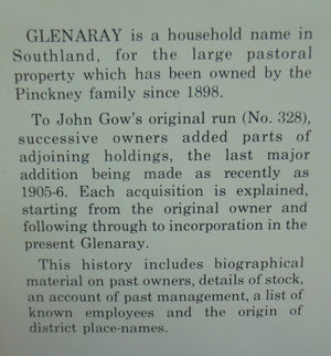 Glenaray - A History of Southland's Largest Pastoral Run. By Peter Chandler