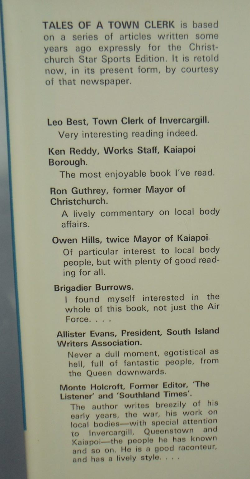 Tales of a Town Clerk. By C. W. D. Hodgson