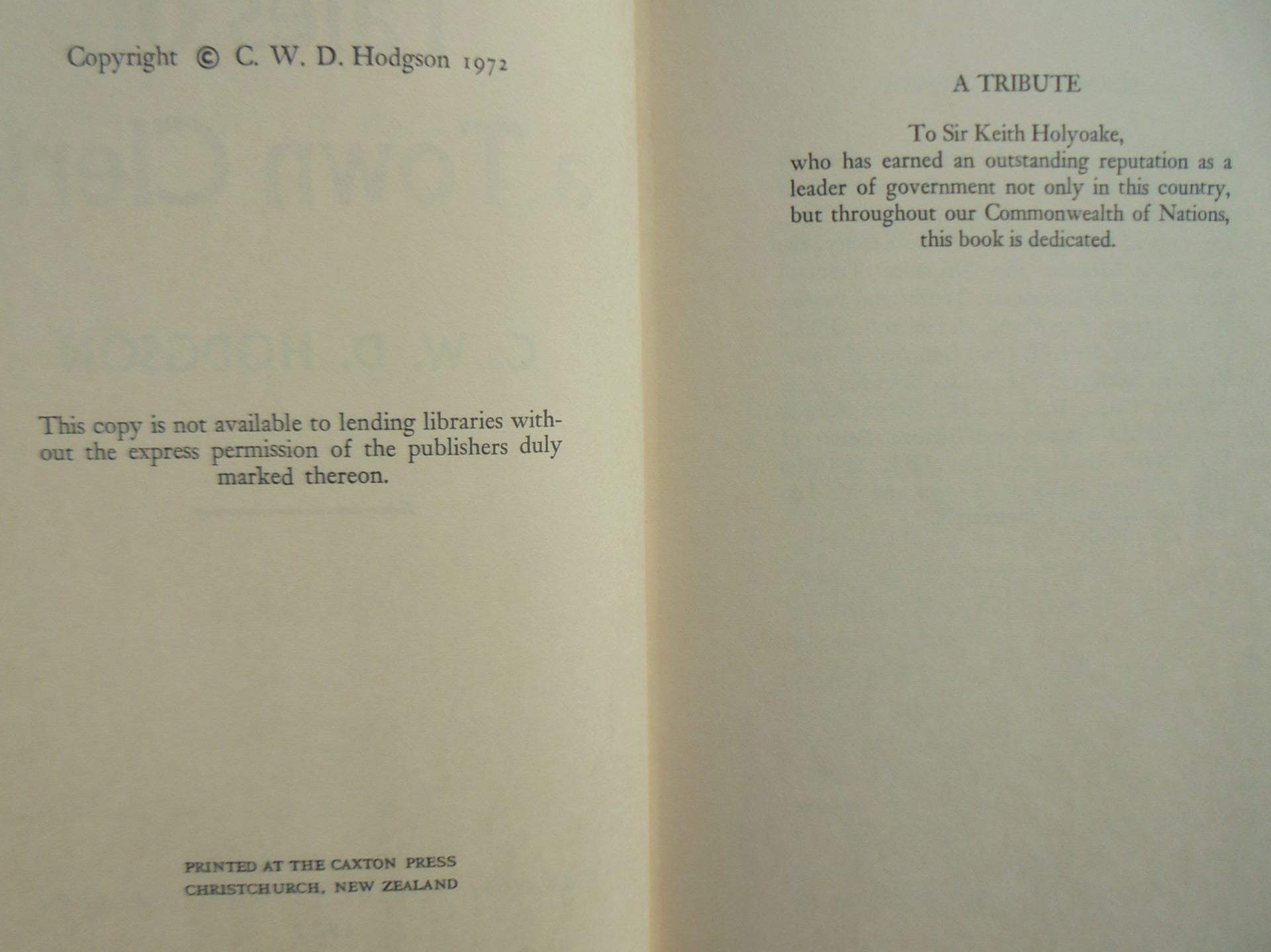 Tales of a Town Clerk. By C. W. D. Hodgson