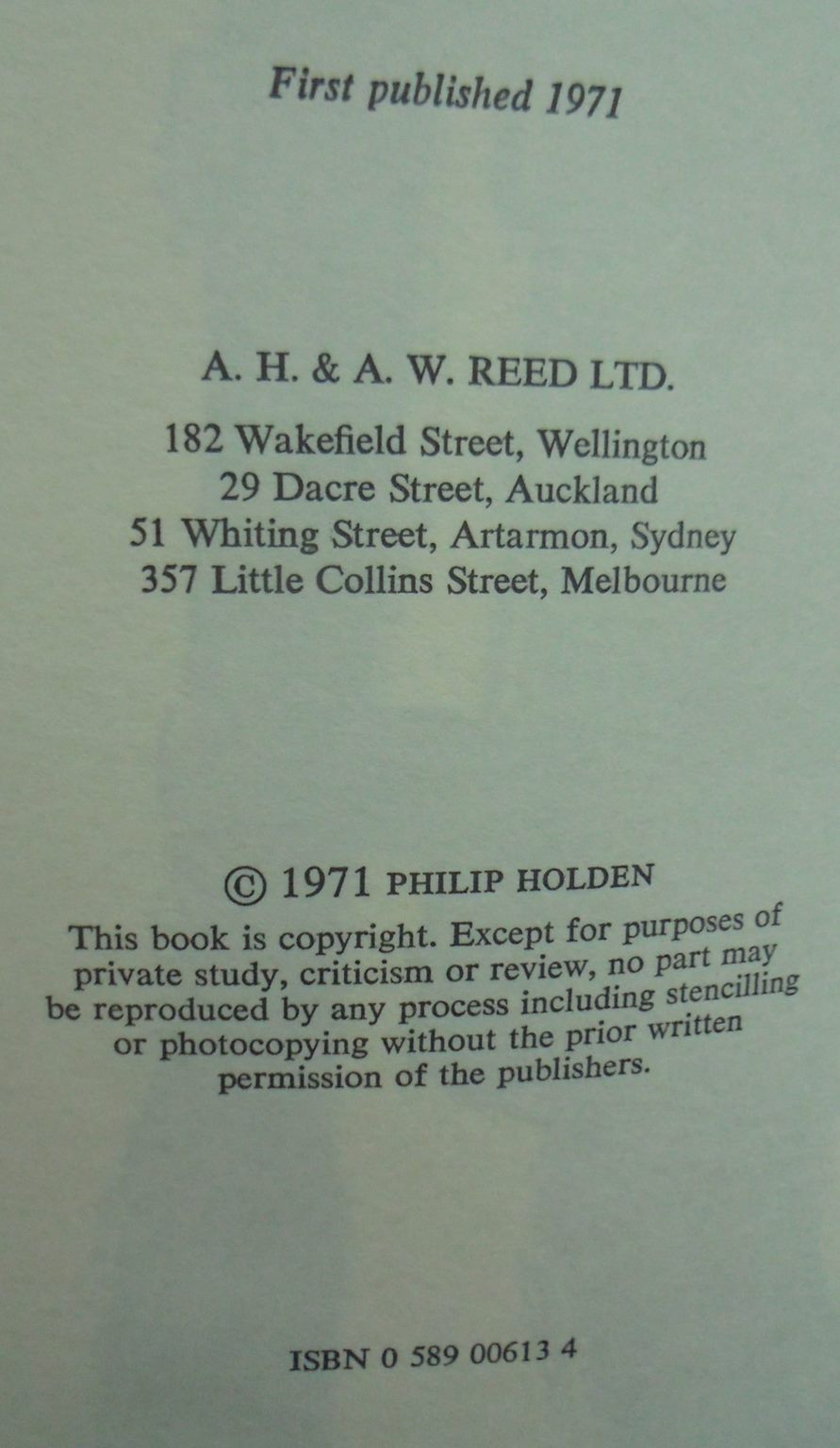 Pack and Rifle (First Edition). By Phlip Holden