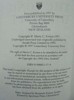 The Long Dispute European Colonisation and Maori Land Rights in Southern New Zealand By Harry C. Evison, Harry C. Evison (Edited by)