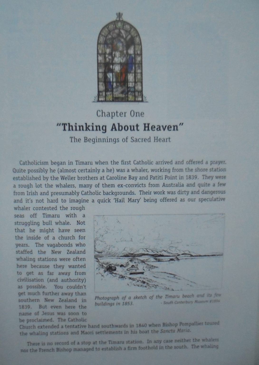 Thinking about Heaven - A History of Sacred Heart Parish Timaru by Sean G Brosnahan.