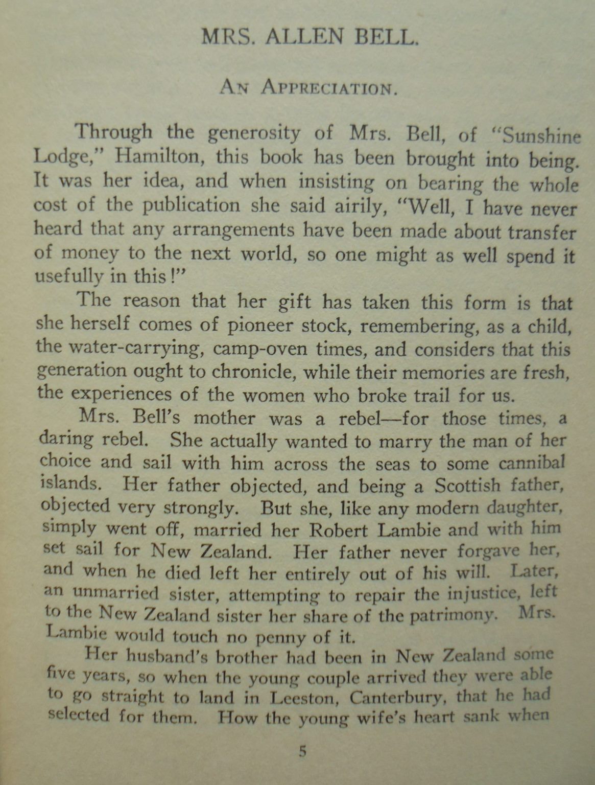 Brave Days. Pioneer Women of New Zealand By Wilson, Helen (et al) 1939 1st ed